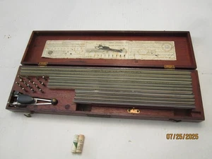 K&E Leroy Lettering Set Keuffel & Esser 1958 Drafting Kit Wood Case 3245-15L - Picture 1 of 10