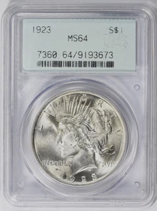 1923 PEACE DOLLAR PCGS MS-64 - BANKFRISCH - OGH - Bild 1 von 2