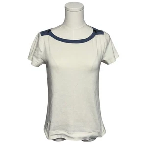 T-shirt Lauren Ralph Lauren Jeans Co. dettaglio cerniera SS taglia M Western Coastal - Foto 1 di 6