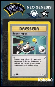 Carte Pokémon Super Rappel 98/111 Edition 1 Ed 1 Néo Génésis Wizards 1 - Imagen 1 de 3