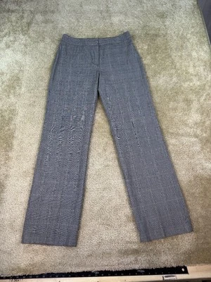 Pantalones Style & Co Mujer 6 Gris Elastizados Pierna Recta Cuadros Carrera B882 Foto 1 de 4