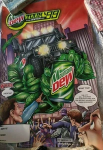 MOUNTAIN DEW TOUR '99, PAT BRODERICK ILLUSTRATED POSTER 32 X 21. ORIGINAL - Picture 1 of 12