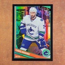 3-05-30 2013-14 opc o-pee-chee black rainbow 020/100 348 chris higgins JERSEY#(A