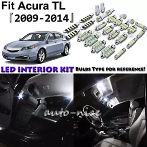 11x Paquete de Luces Interiores LED Blancas para 2009-2011 2012 2013 2014 2014 Acura TL - Imagen 1 de 10