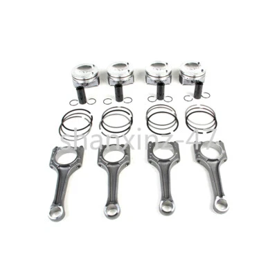 Juego de 4 bielas de montaje de pistones y anillos para VW Tiguan Jetta AUDI A3 A4 Foto 1 de 3