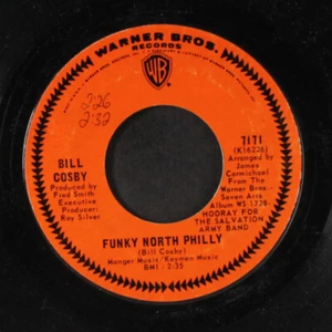BILL COSBY: stop, look & listen / funky north philly Warner Bros. Records 7" - Picture 1 of 2