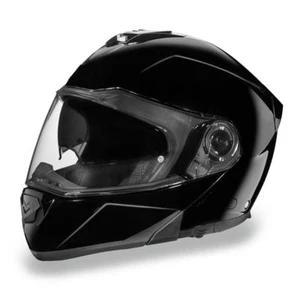 Cascos Daytona Glide DOT Brillo Negro Modular Abatible Casco para Motocicleta - Imagen 1 de 7
