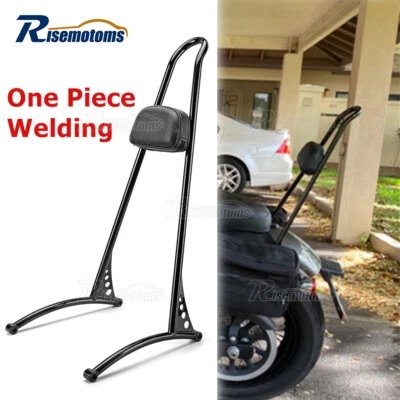 Respaldo trasero Sissy Bar de 24" de alto estilo clásico estilo clásico para Harley Fat Bob Super Glide Foto 1 de 4