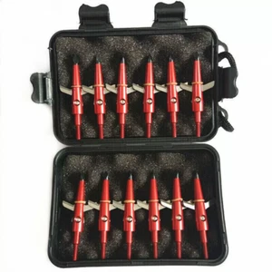 Hunter 100 Grain Red Compound Bow/Crossbow Arrowheads Hunting Points - 12 Pieces - Picture 1 of 6