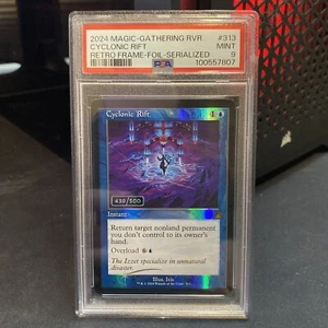 MTG Cyclonic Rift Retro Foil Serialized 439/500 Ravnica Remastered PSA 9 - Picture 1 of 2