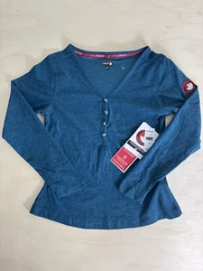 Canada Weather Gear Women's S shirt henley Vneck patch Hiking Canadian outdoors - Picture 1 of 9