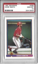 1991 Bowman  Ozzie Smith  PSA 10  Gem Mint St. Louis Cardinals