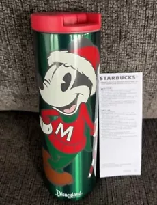 2022 Mickey Mouse Starbucks Holiday Metal Tumbler Disney - Picture 1 of 3