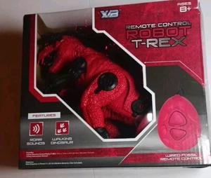 T-Rex Walking With Roar Sound Red Dinosaur Wired Remote Control NEW Batteries - Picture 1 of 4