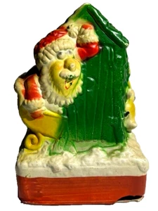 Vintage Christmas Plastic Humorous Rare Paula 1970's Santa Still Bank - Picture 1 of 10