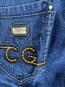 Coogi bestickte Denim-Shorts Jeans blau Herren Größe 32 Y2k Baggy Hip Hop - Bild 1 von 14