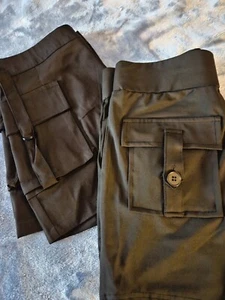 Two Pair Black Flap Pocket Shorts - Picture 1 of 16