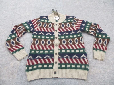 Harley of Scotland Cárdigan Suéter Mujer Mediano Marrón Lana Botón Delantero NUEVO Foto 1 de 4