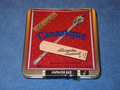 CAÑAS DE SAXOFÓN SOPRANO ALEXANDER BB - CAJA ABIERTA DE 10 - FUERZA 4 Foto 1 de 2