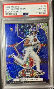 2022 Mosaic National Pride Justin Jefferson Blue Sparkle PSA 10 #264 USA - Picture 1 of 2