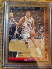 2005-06 Bowman Draft Picks Tim Duncan Gold Parallel SP #21 San Antonio Spurs HOF
