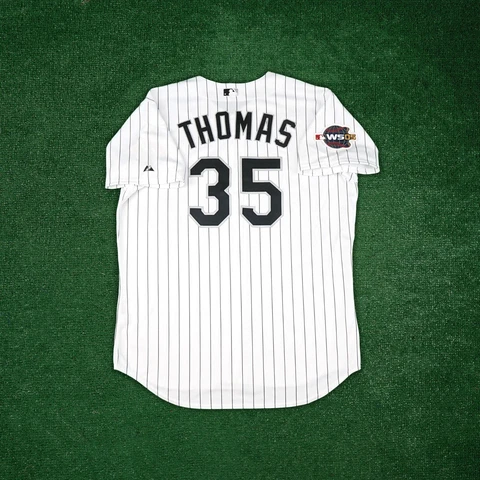 Frank Thomas 2005 Chicago White Sox Authentic On-Field World Series Home Jersey Cover