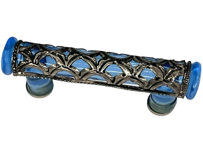 Manija de gabinete de vidrio Atlas Tangeres 3" tiradores centrales diseñador hecho a mano EE. UU. Foto 1 de 4