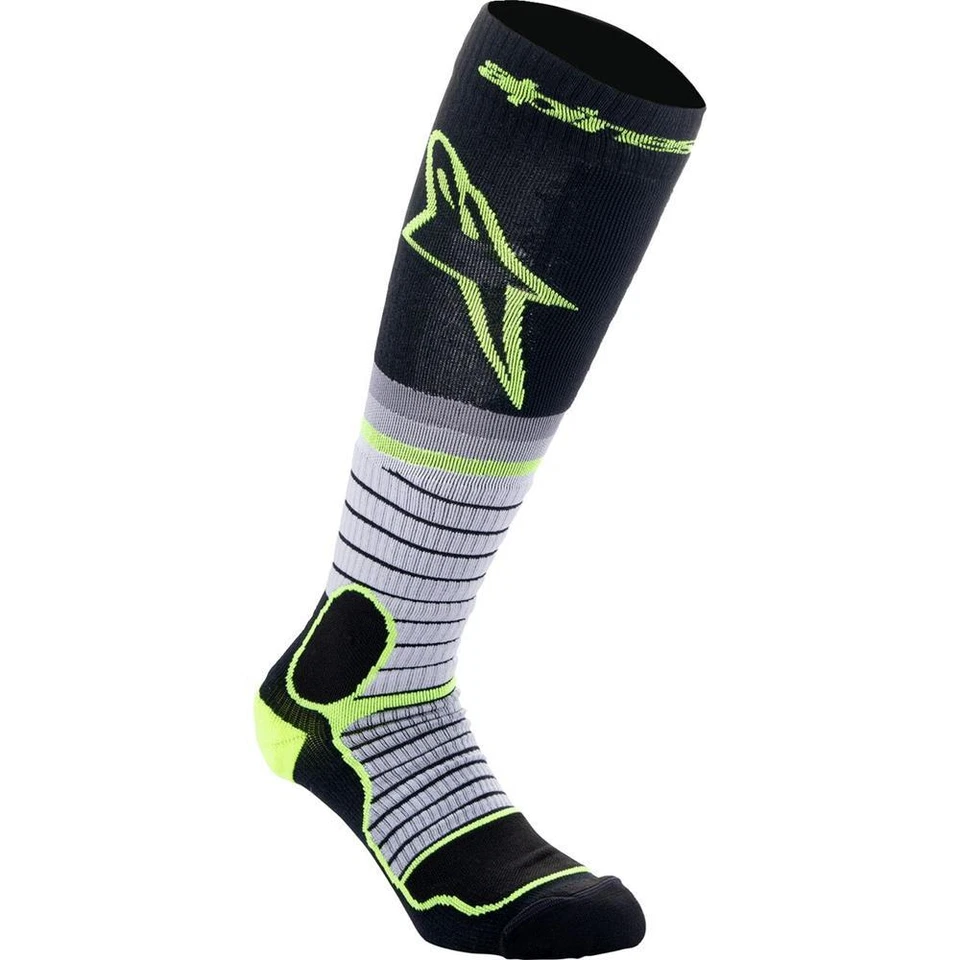 Calcetines Alpinestars Moto Motocross Off-Road MX Pro Negro/Gris/Amarillo Foto 1 de 1