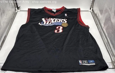 Camiseta deportiva para hombre Reebok Philadelphia 76ers Allen Iverson #3 NBA talla 2XL Foto 1 de 4