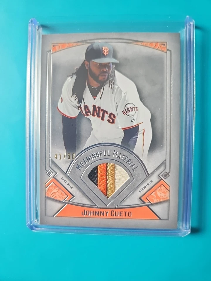 Colección Museo Topps 2017 reliquias materiales significativos/50 Johnny Cueto #MR-JC Foto 1 de 2