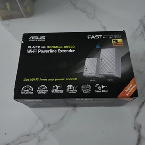 Wi-fi Powerline Extender Wi-fi - Asus PL-N12 Kit 300Mbps AV500 - Afbeelding 1 van 5