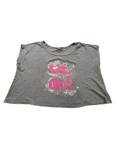 Kavio Shirt Sleeveless Women's Gray Size XL “Love 2 Dance” Graphic Tee EUC - Picture 1 of 9