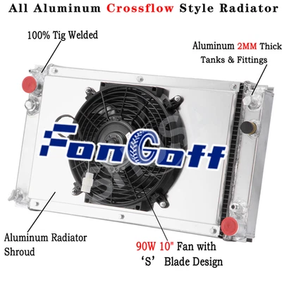 3-Row Aluminum Radiator Fit 1983-1991,85 Porsche 944 2.5L 2.7L NON-Turbo Manual Foto 1 de 4