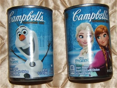 Campbell's Soup Original Disney Frozen Olaf Elsa Anna Exp. 2021 - Image 1 of 4