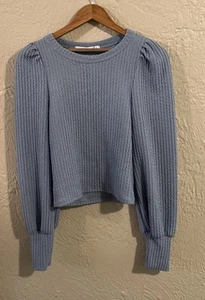 Altar’d State By Anthropologie Textured Crop Sweater Women’s S Blue - Picture 1 of 9