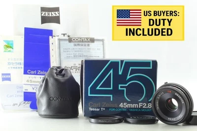 MMJ [Unused in Box Case] Contax Carl Zeiss Tessar T* 45mm F2.8 C/Y Lens JAPAN - Image 1 of 4
