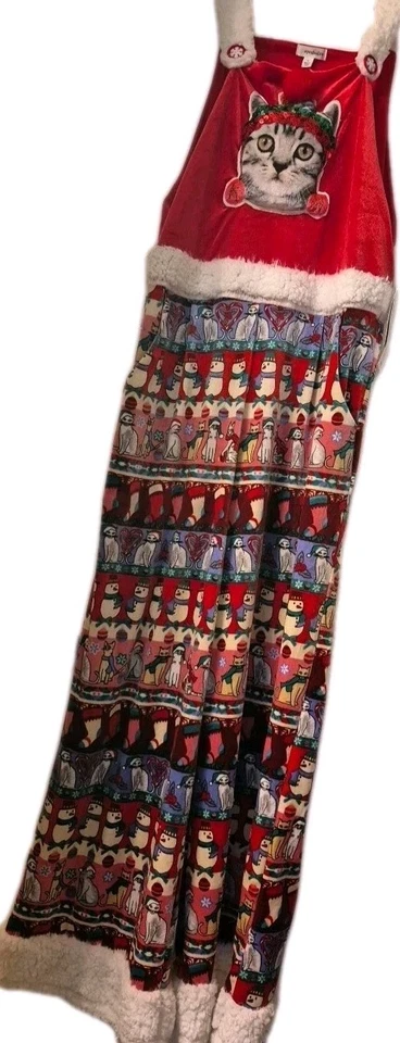 FRED MEYER Sombra de Ojos Feo Navidad Gato Mono Vellón Terciopelo L Etiquetas $70  Foto 1 de 4