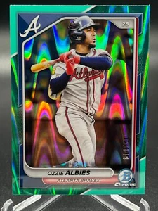 2024 Bowman Chrome OZZIE ALBIES AQUA LAVA REFRACTOR /199 #81 - Picture 1 of 2