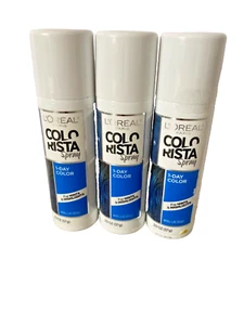 3 L'Oreal ColoRista 1-Day Color Temporary Hair Color #300 Blue - Picture 1 of 1