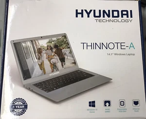 ⭐ HYUNDAI THINNOTE-A Silver, 14.1” , 4Gb RAM, Windows 10 Home - Open Box - Picture 1 of 7