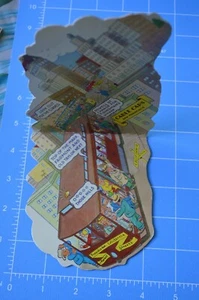 Seilbahn San Francisco CA große Postkarte Comic Art veröffentlicht mit Nachricht - Bild 1 von 5