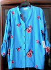 Nwt Anthropologie Kindred Light Blue Embroidered Peasant Boho Top Tunic 2x 3x