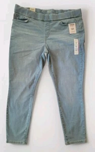Levis Women Totally Shaping Pull-on Skinny Blue Jean Denim Size18s 34x28 Stretch - Picture 1 of 9