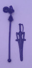1980s Lot of 2 Vintage Masters Of The Universe MOTU Skeletor Weapons Staff Sword
