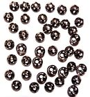 50 pcs SONIC DISCS 6 mm BLACK NICKEL colours Brass Discs for Tube Fly Tying