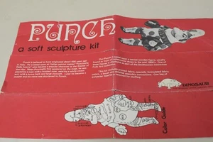 VINTAGE c 1976 Dinosaur PUNCH Soft Sculpture/Toy Kit by Michelle Lipson - Picture 1 of 7