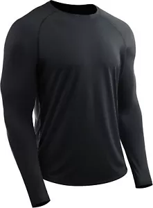 Men's Workout Long Sleeve Fishing Shirts UPF 50+ Sun Protection Dry Fit Hoodies - Picture 1 of 31