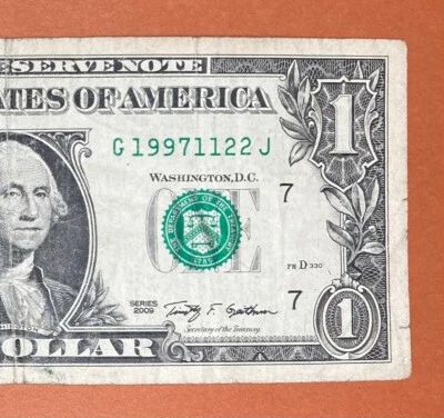 1997 November 22 ( G 19971122 J ) Birthday Note $1 One Dollar Bill - Image 1 of 3