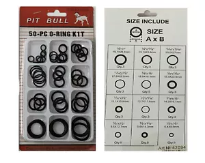 Ringsortiment O-Ringe Gummi-Dichtungen Dichtungsringe 50-teilig - Bild 1 von 1