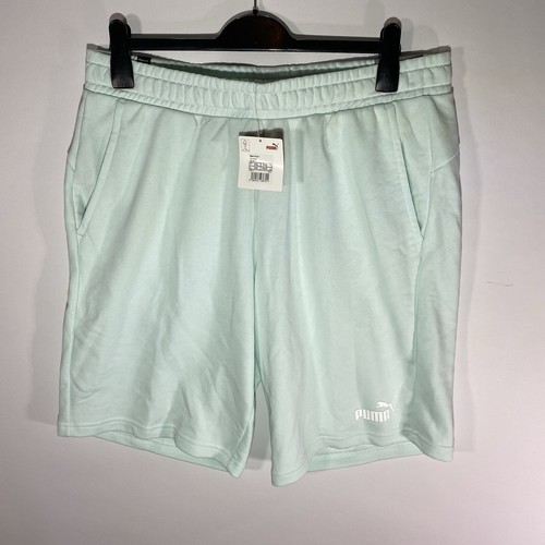 Puma pantaloncino in pile con logo uomo bambino blu casual taglia XXL NUOVO CON ETICHETTA